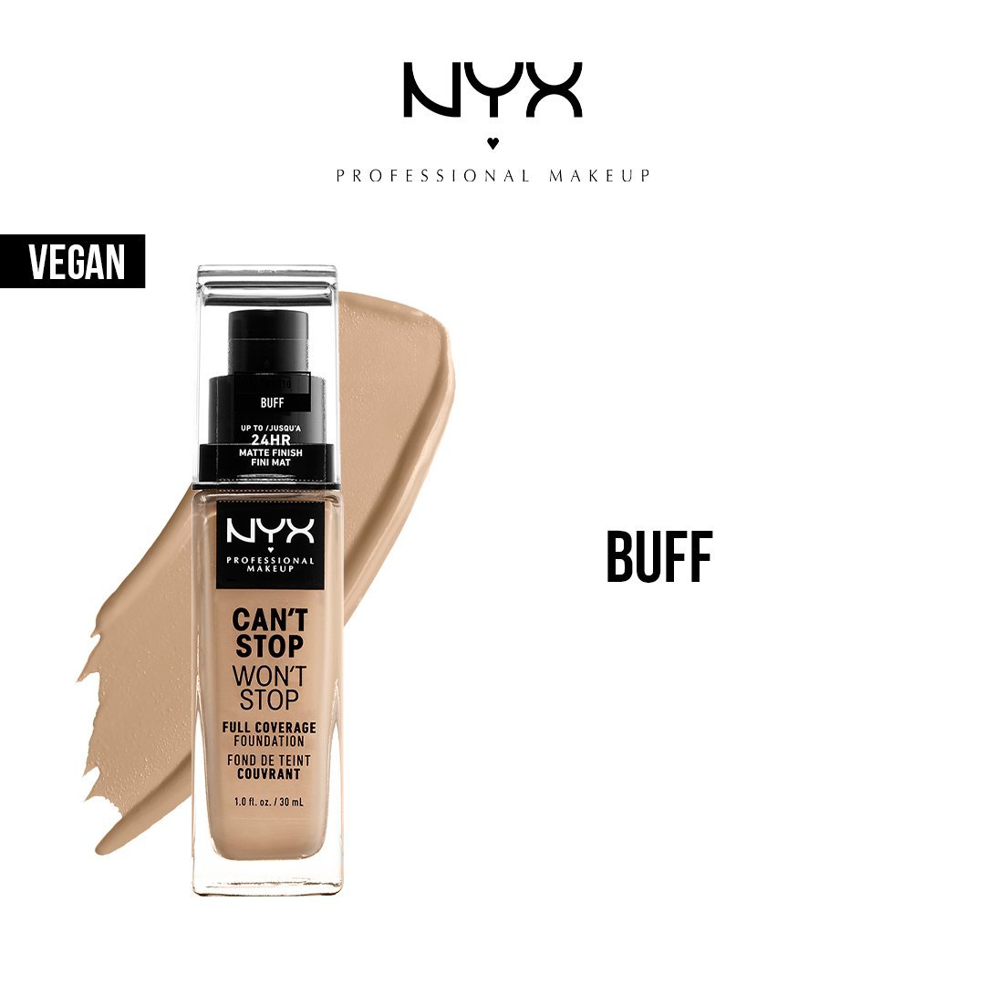 NYX Professional Makeup- Cant Stop Wont Stop 24HR Full Coverage Foundation - Buff