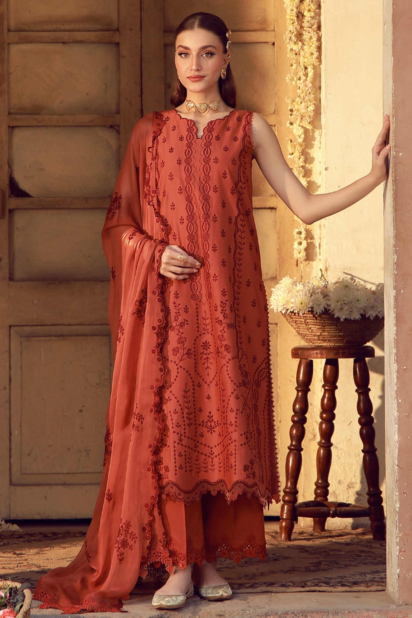 Sahar Unstitched 3 Piece Chikankari Festive Edit Suit-CK-26-V2-02