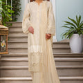 Sada Bahar Stitched 3 Piece Solid Luxury Emb Chikankari Collection'2025-CK2-CREAM
