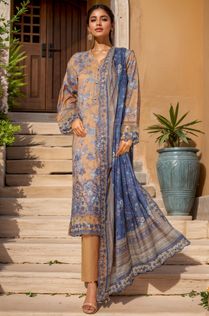 Amyrah By Sada Bahar Stitched 3 Piece Emb Festive Vol-02 Collection'2025-CKD-1070-Mustard