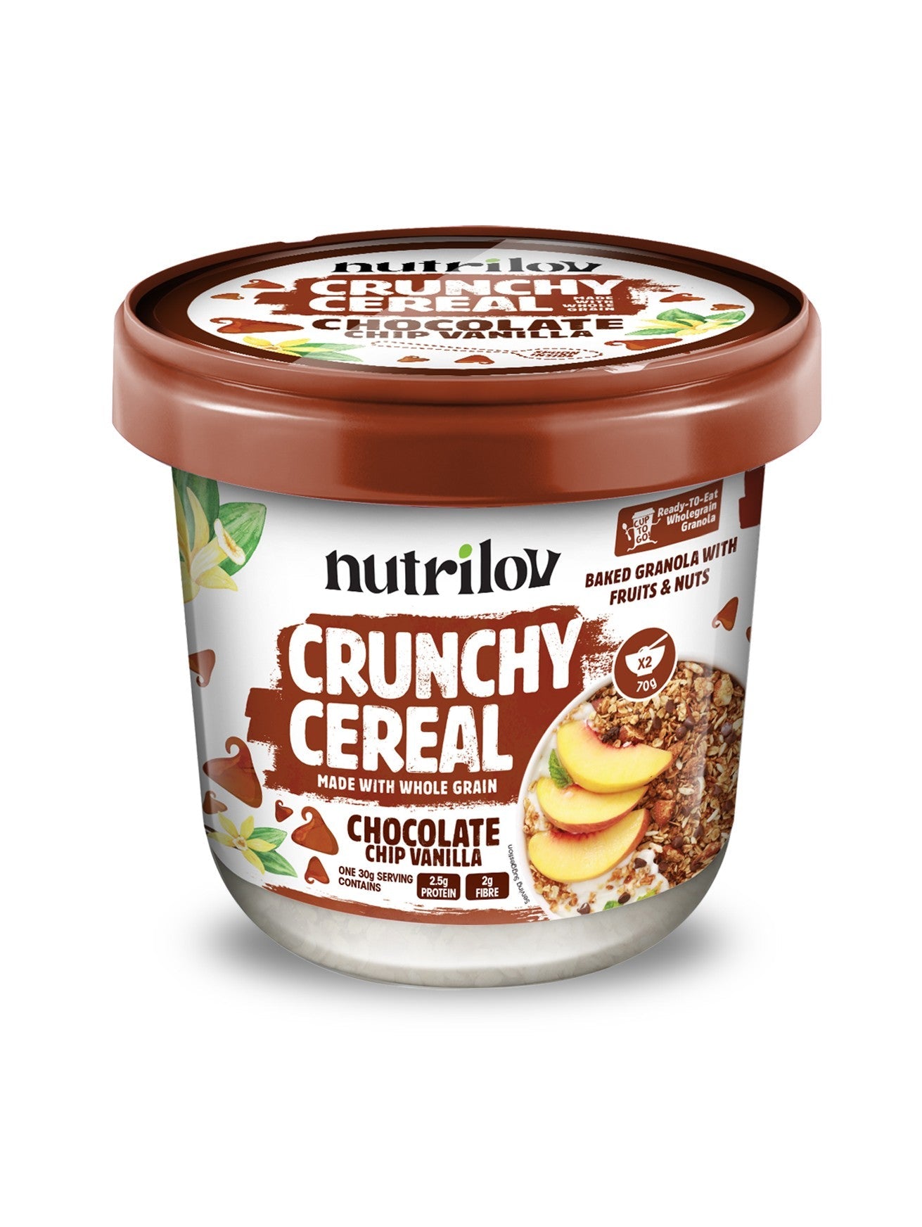 Nutrilov Crunchy Cereal Chocolate Chip Vanilla Cup 70g