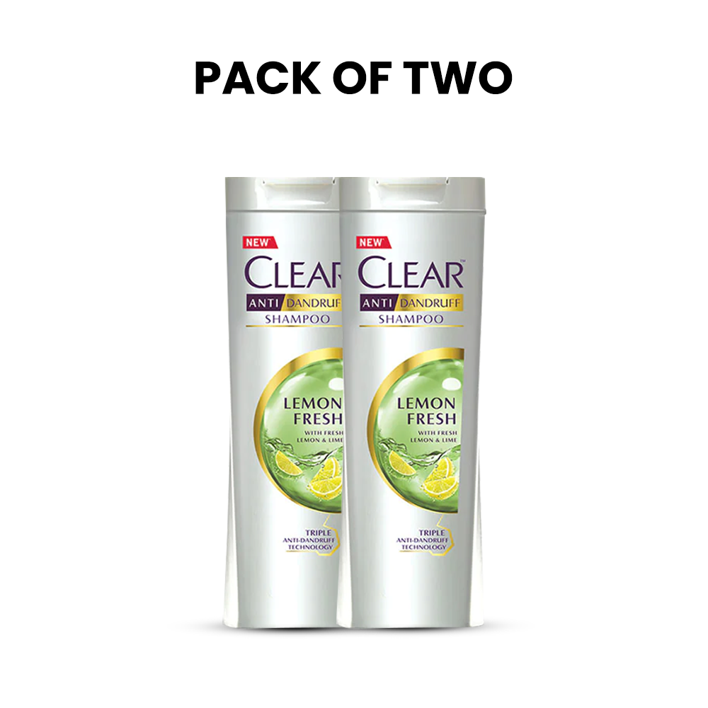 Bundle - Pack of 2 Clear Shampoo Lemon Fresh - 380Ml
