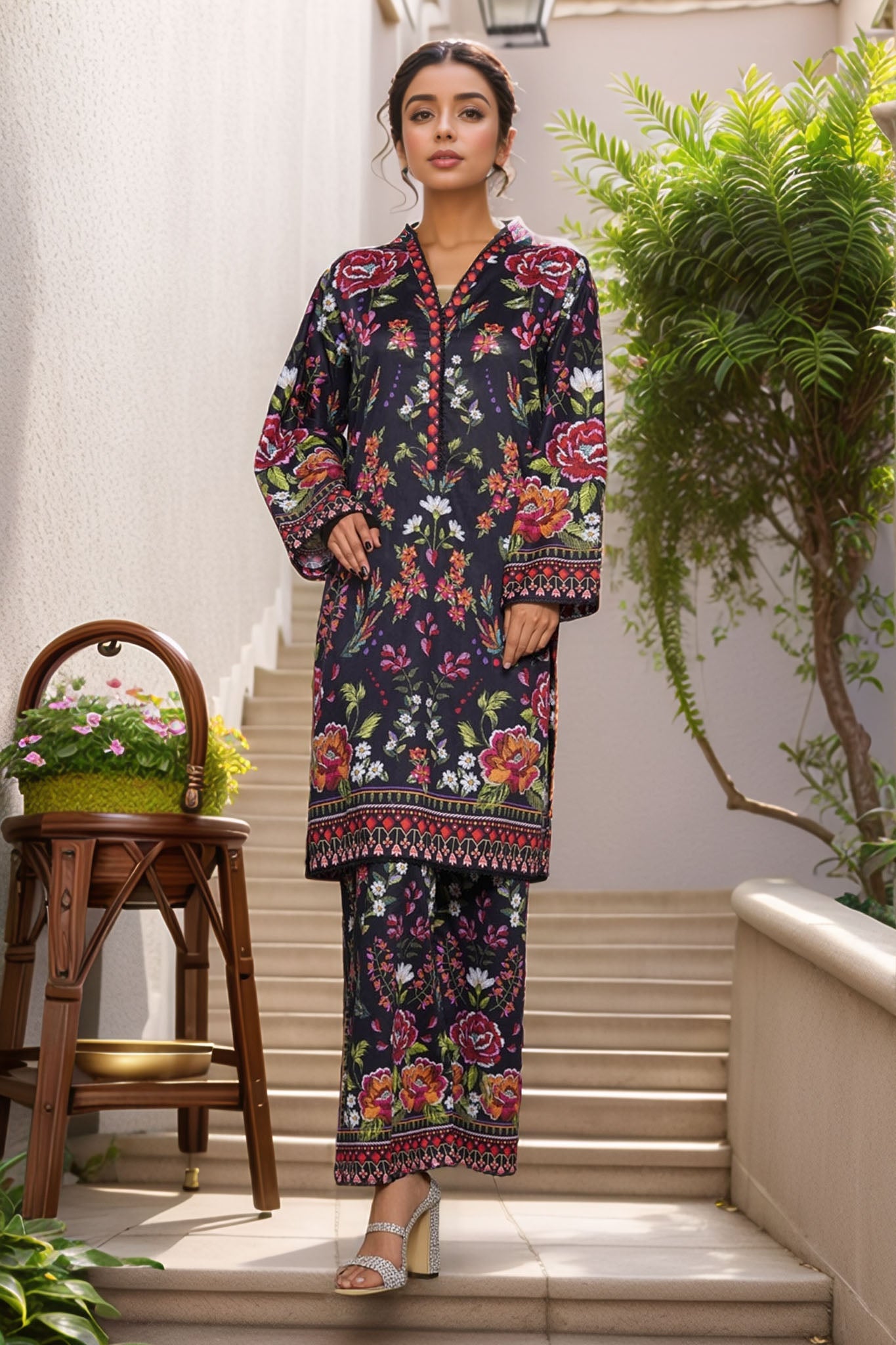 Bin Saeed Stitched 2 Piece Exc Co Ords Cotton Vol-02 Collection'2025-WC-2384-Black