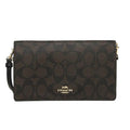Coach Anna Foldover Crossbody Clutch In Signature Canvas - 3036