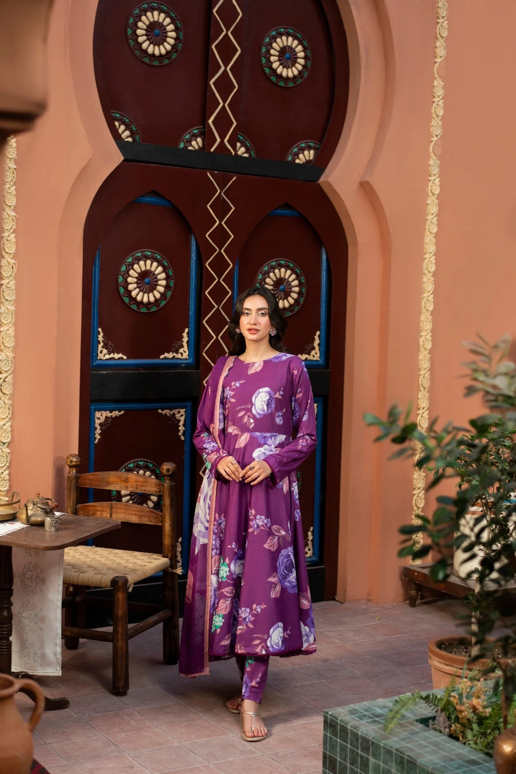 Dusky Delight By Feathers Unstitched 3 Piece Summer Collection'2025-MEHZAL-FT464