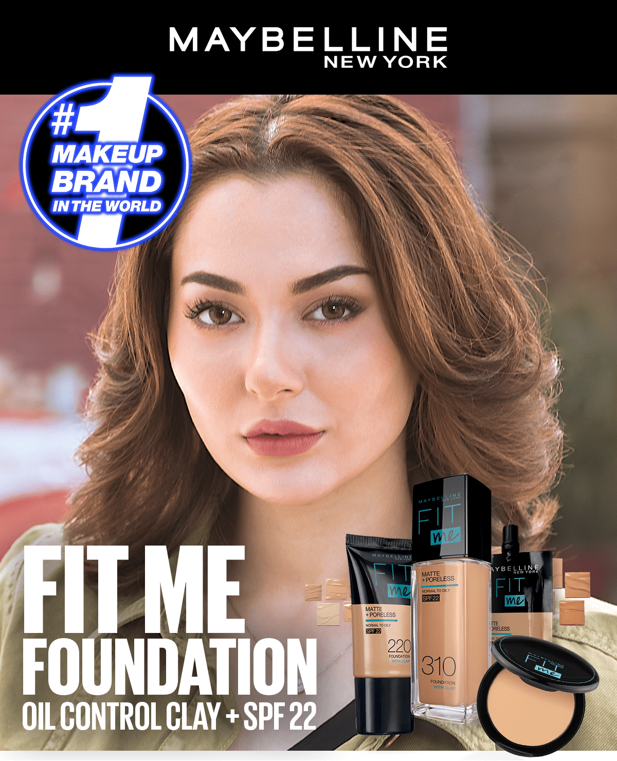 Maybelline Ny New Fit Me Matte + Poreless Liquid Foundation Spf 22 - 230 Natural Buff 30Ml - For Normal To Oily Skin - My Store