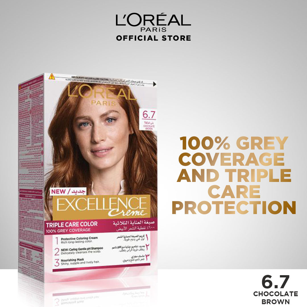 L'Oreal Paris Excellence Creme Hair Colour #6.7 Chocolate Brown