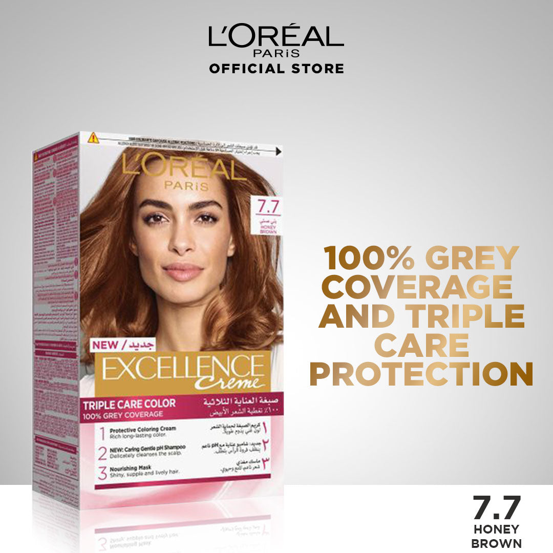 L'Oreal Paris Excellence Creme Hair Colour#7.7 Honey Brown