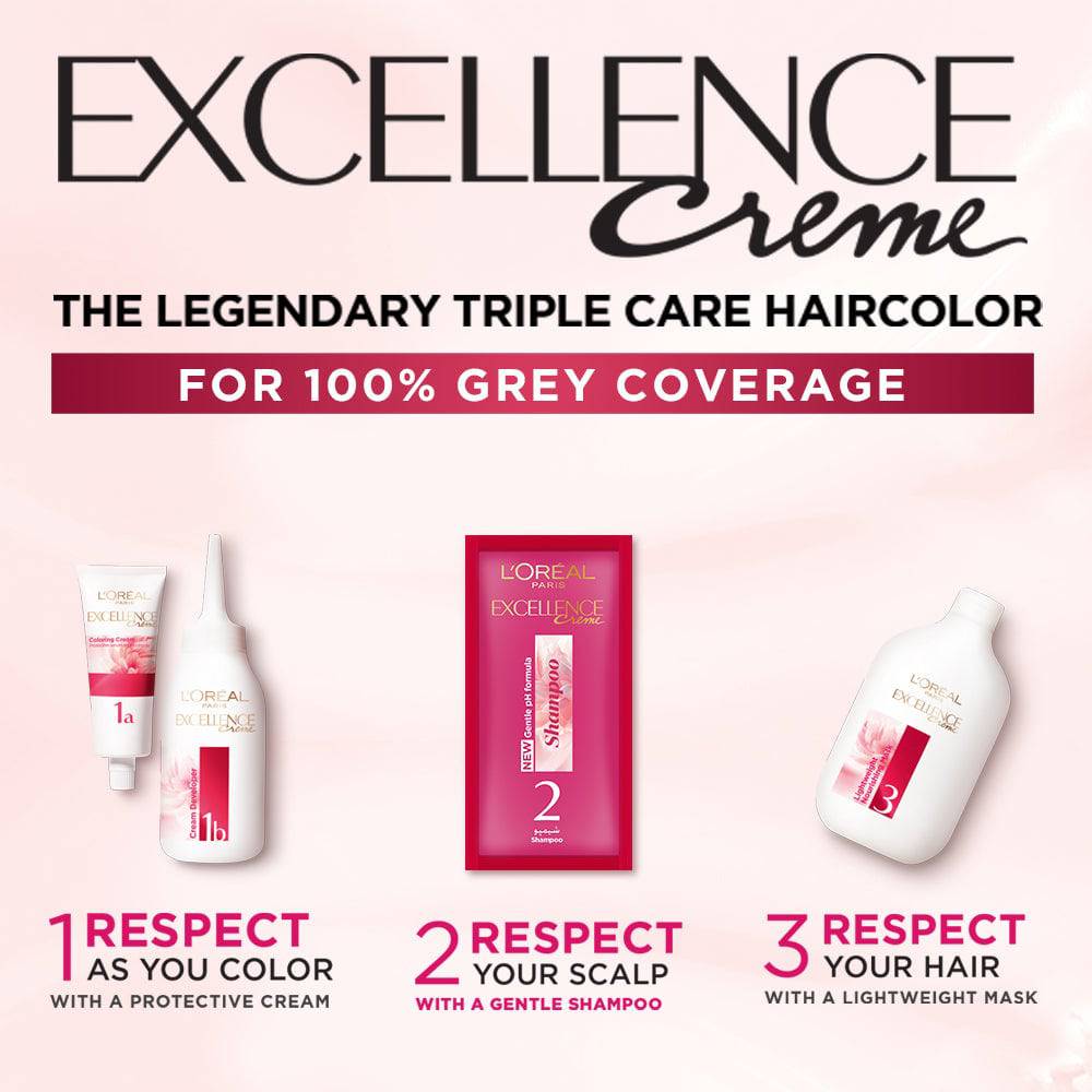 L'Oreal Excellence Creme Hair Color#8.12 Cool Pearl Light Blonde - My Store
