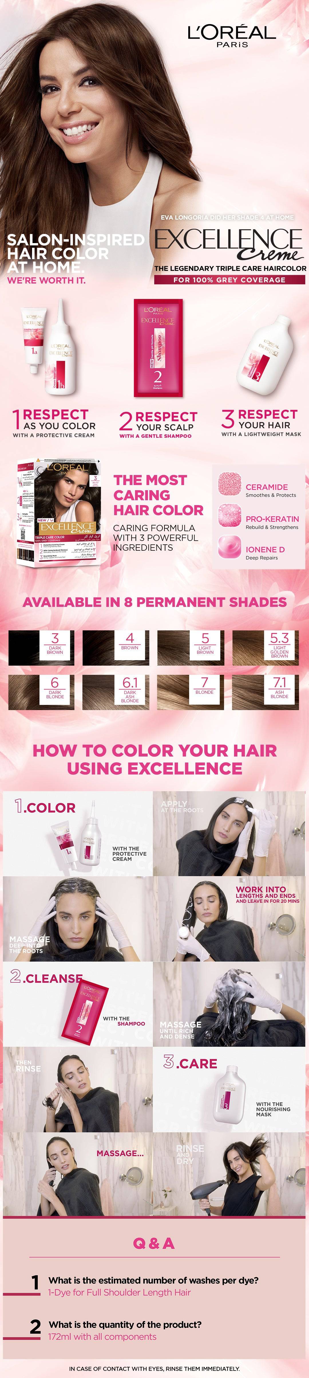 L'Oreal Excellence Creme Hair Color#8.12 Cool Pearl Light Blonde - My Store