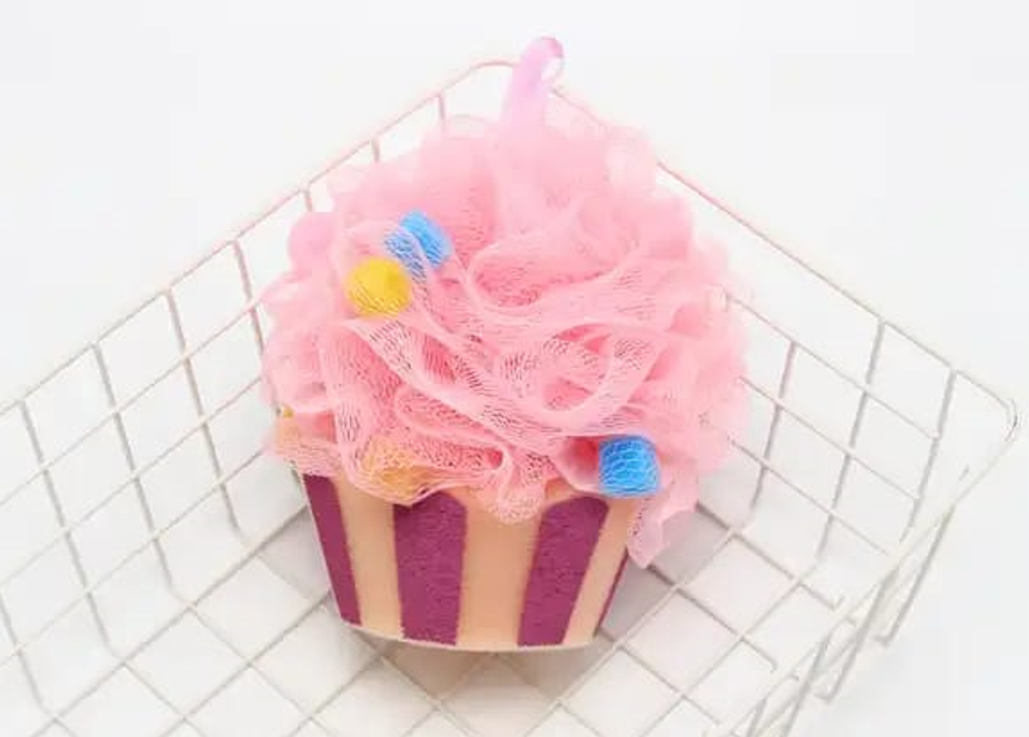 B&B Derma - Cup Cake Shaped Dream Bath Sponge With Loofah