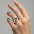 Zeesy Curved Jewel Tone Ring