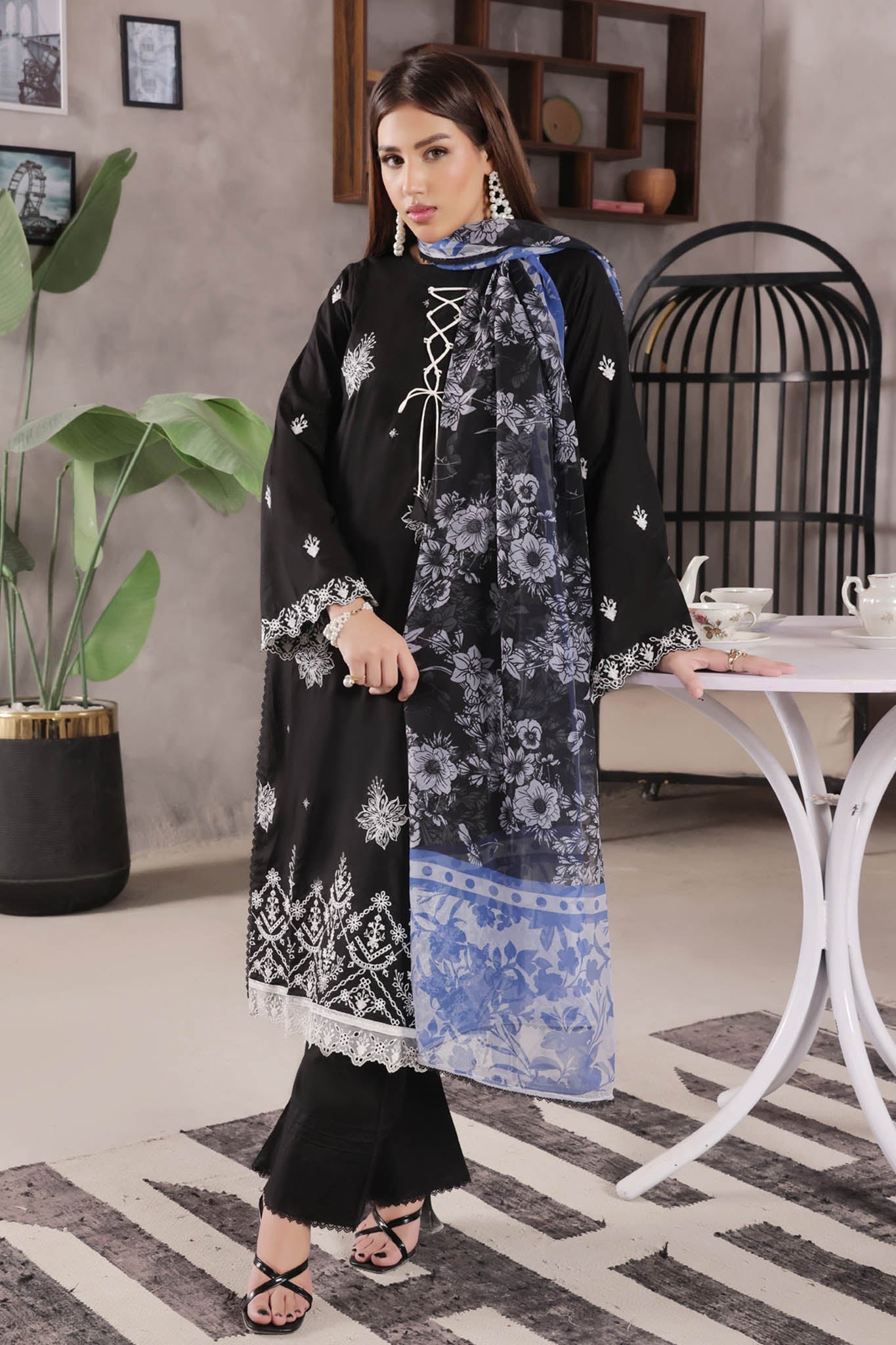 Jasmine By Soghat Unstitched 3 Piece Emb Cotton Chikankari Vol-03 Collection'2025-D-06