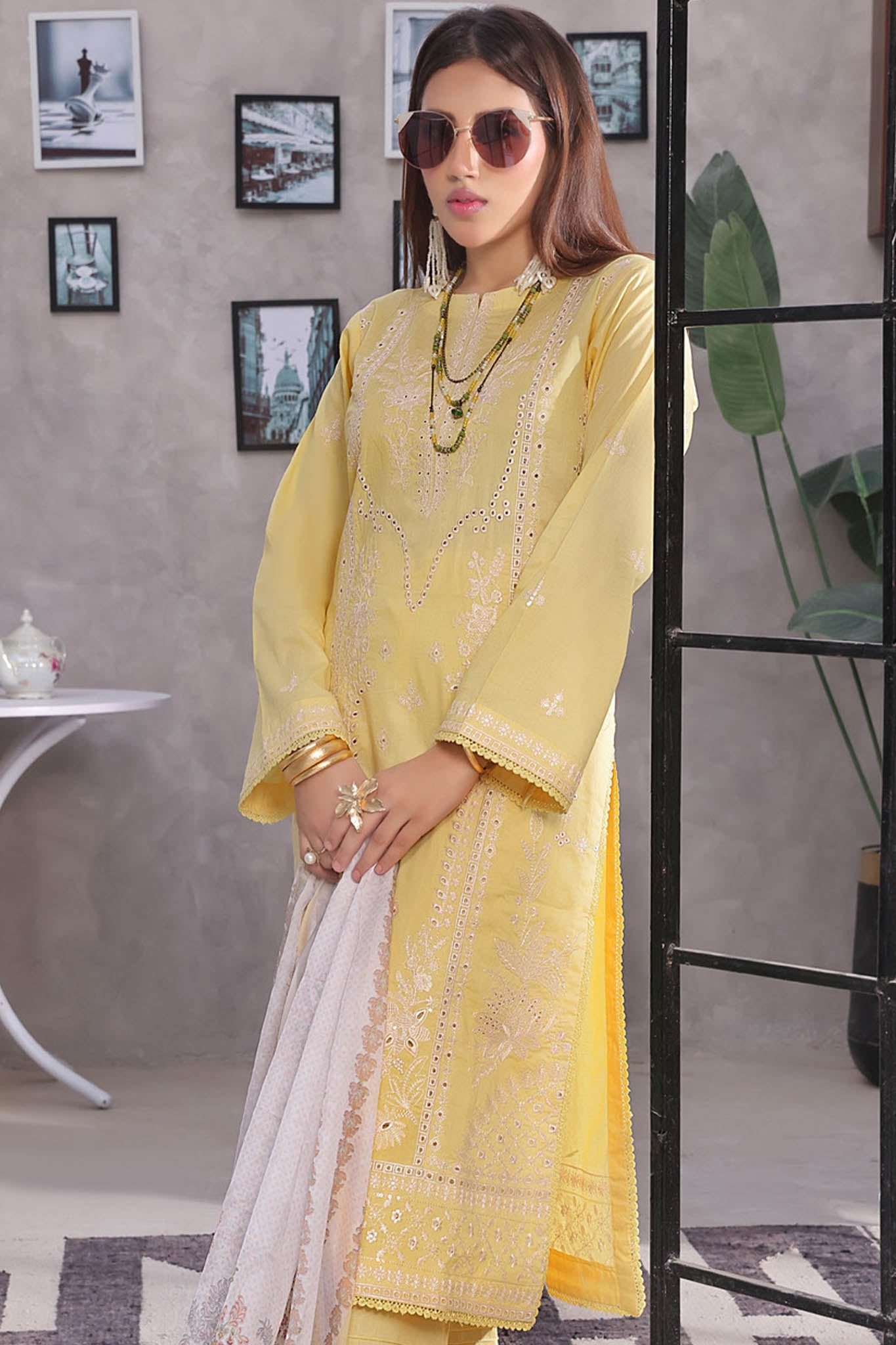 Jasmine By Soghat Unstitched 3 Piece Emb Cotton Chikankari Vol-03 Collection'2025-D-08