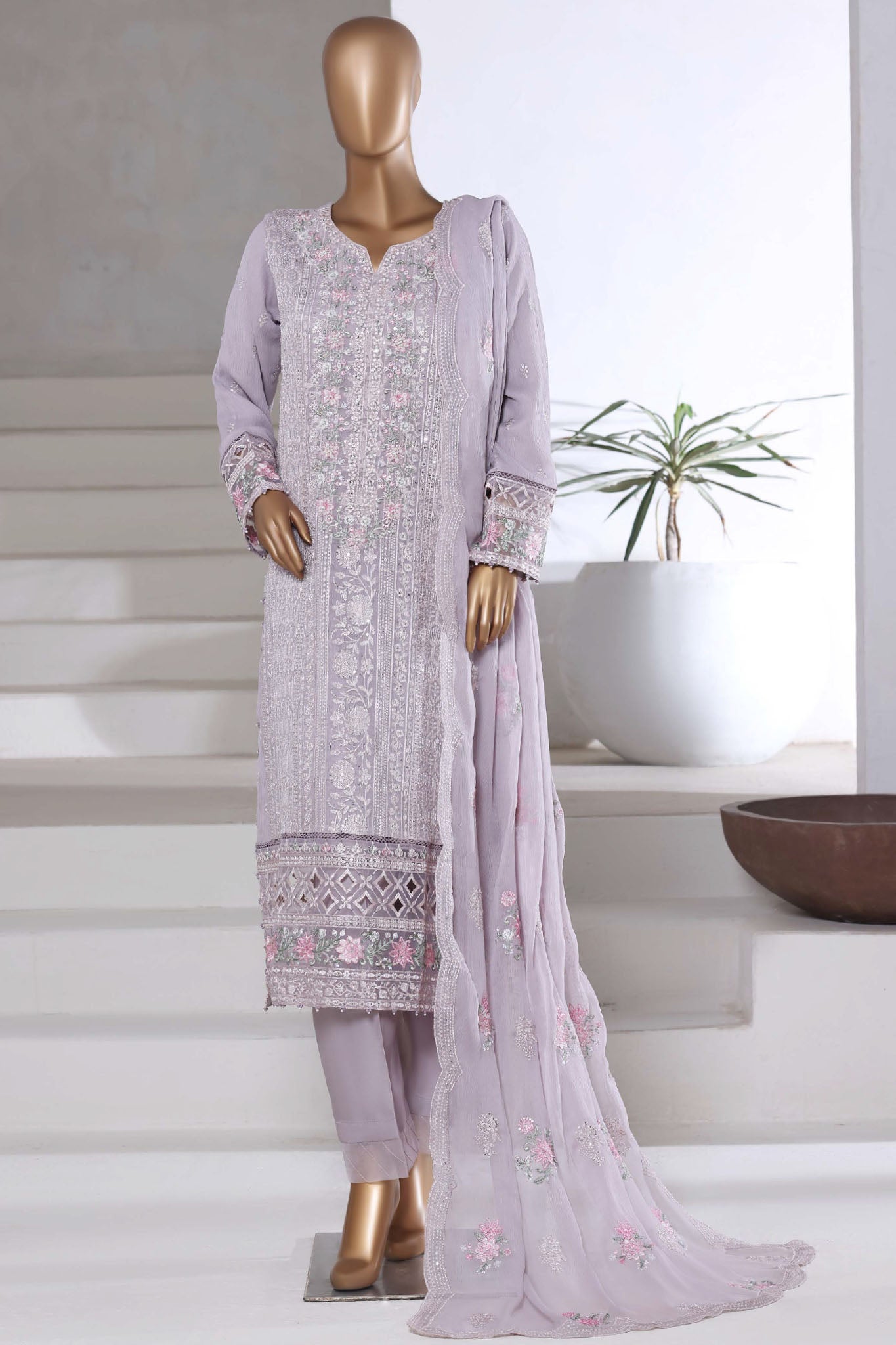 Afsany by Sada Bahar Stitched 3 Piece Luxury Chiffon Vol-14 Collection'2025-CF-07-Lilac