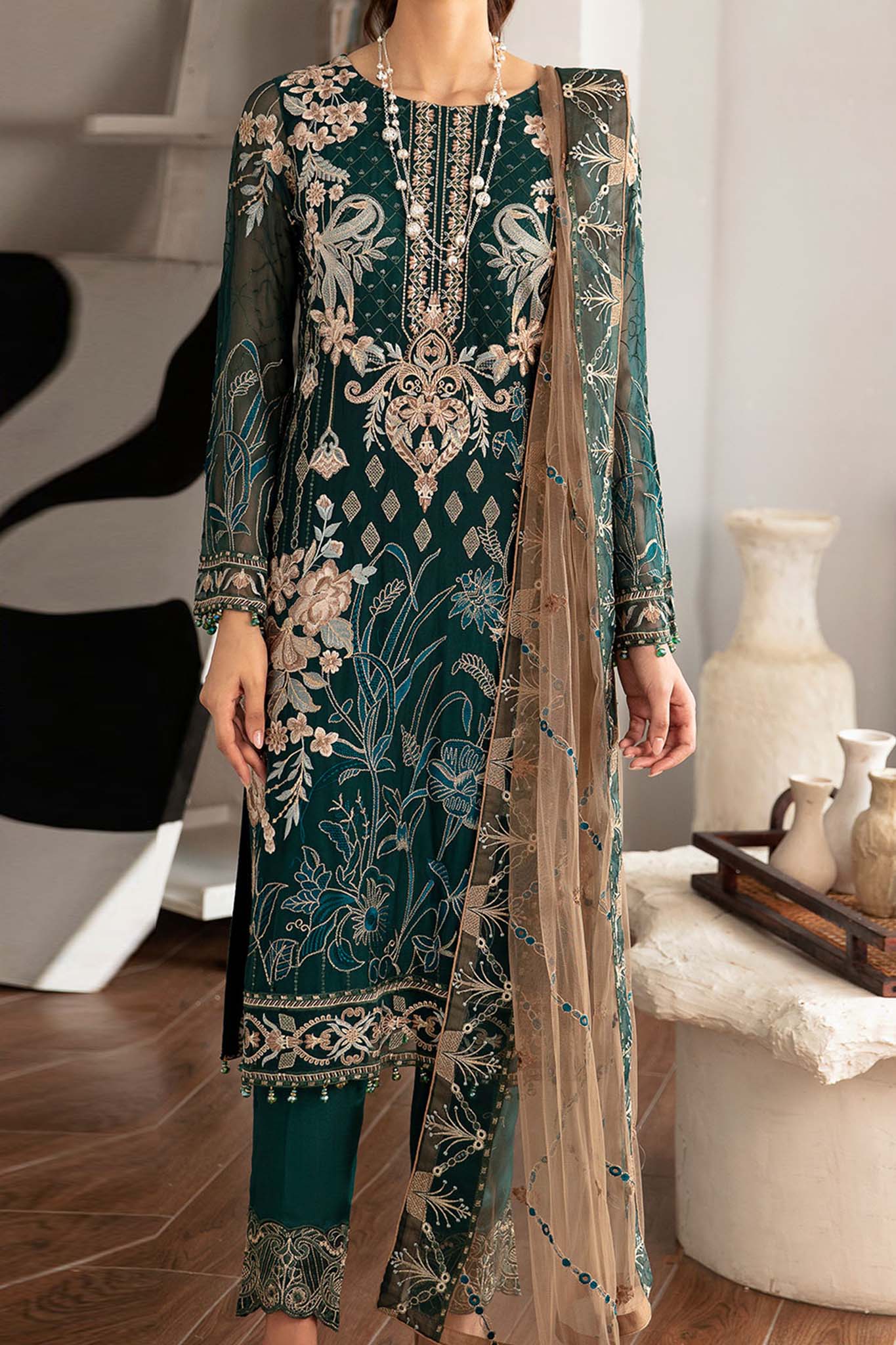 Rangoon by Ramsha Unstitched 3 Piece Chiffon Vol-11 Collection'2023-D-1101