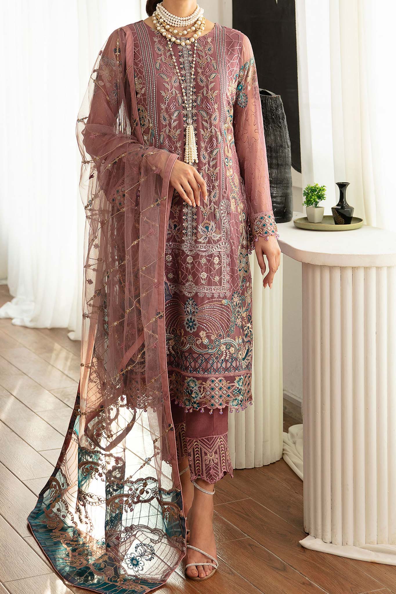 Rangoon by Ramsha Unstitched 3 Piece Chiffon Vol-11 Collection'2023-D-1102