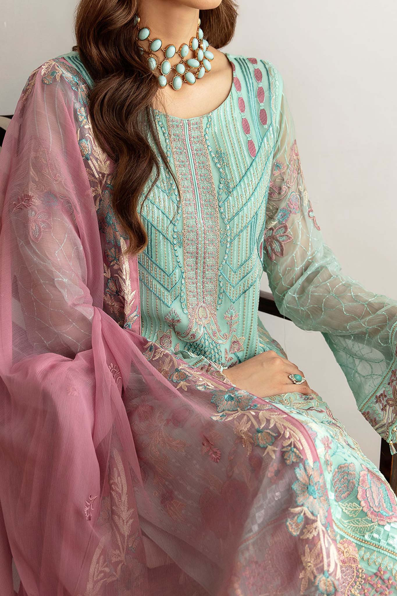 Rangoon by Ramsha Unstitched 3 Piece Chiffon Vol-11 Collection'2023-D-1107