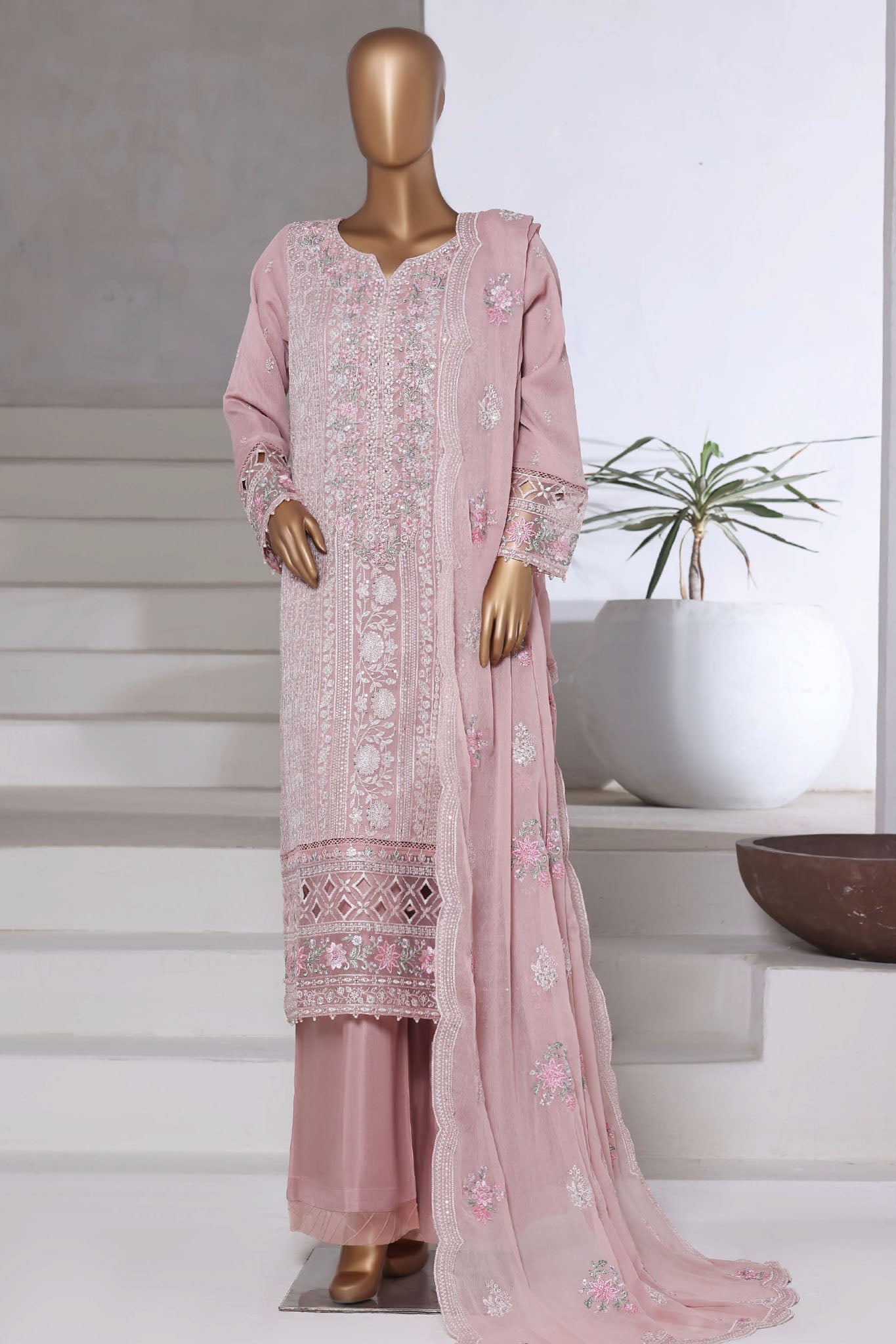 Afsany by Sada Bahar Stitched 3 Piece Luxury Chiffon Vol-14 Collection'2025-CF-07-Pink