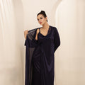 Gown Set - Liora Silk - Dark Blue