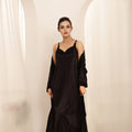 Gown Set - Liora Silk - Dark Grey