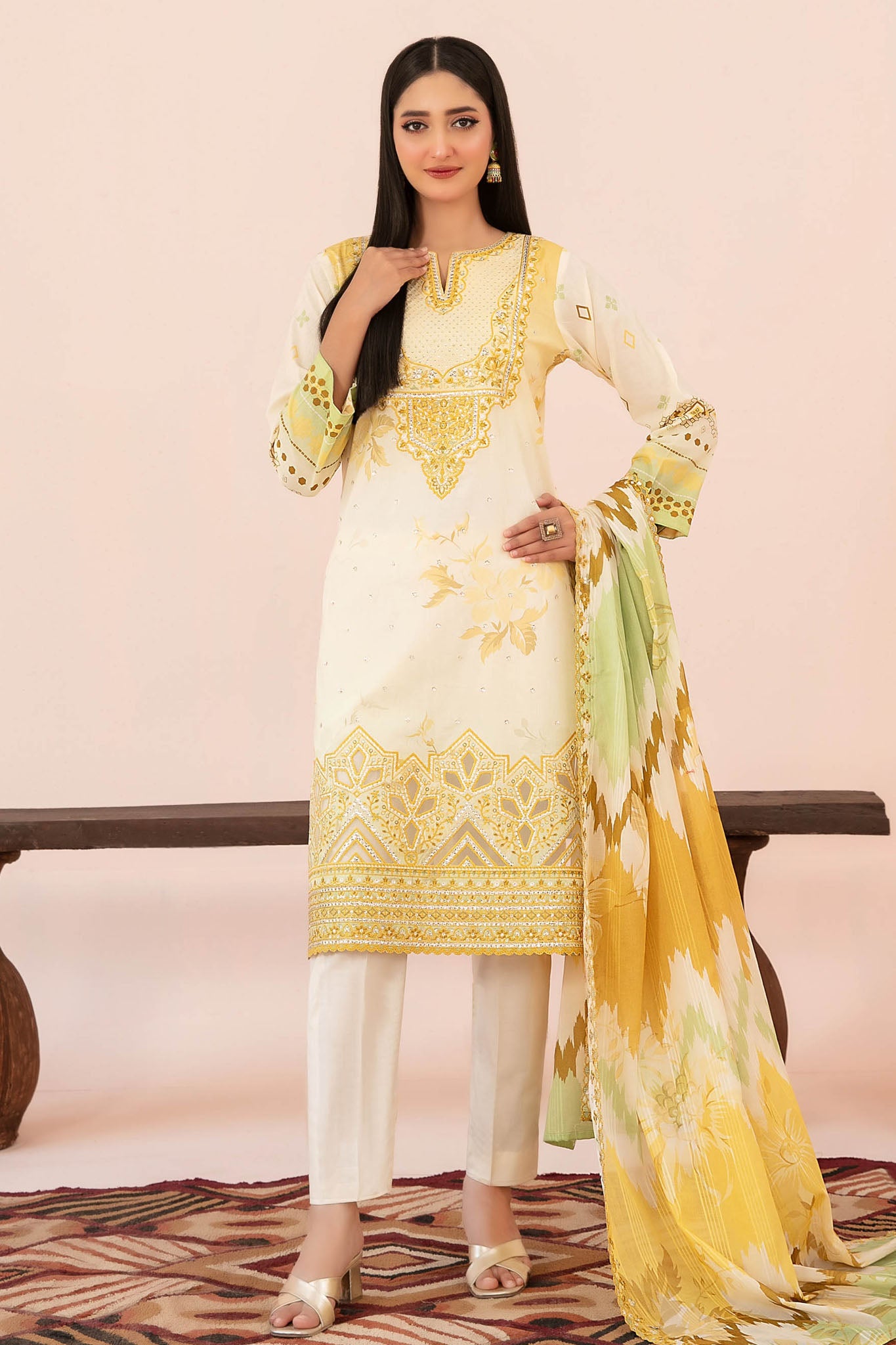Jahzara By Tawakkal Unstitched 3 Piece Emb Fancy Lawn Vol-02 Eid Special Suit-D-3209