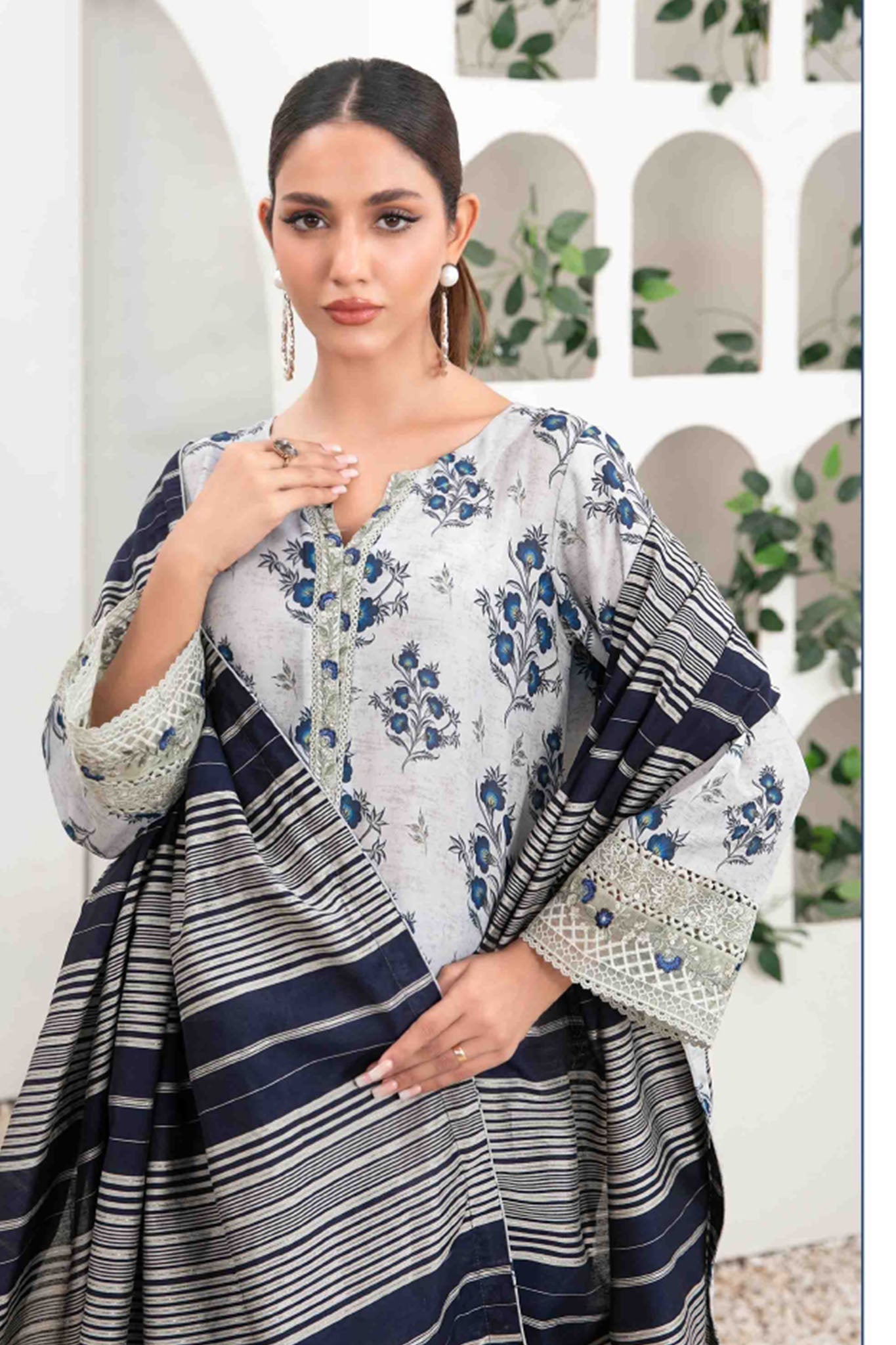 Analina By Tawakkal Stitched 3 Piece Emb Swiss Lawn Collection-D-3845