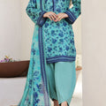 Aizal Stitched 3 Piece Printed Lawn Collection'2025-A-P-653-C GREEN