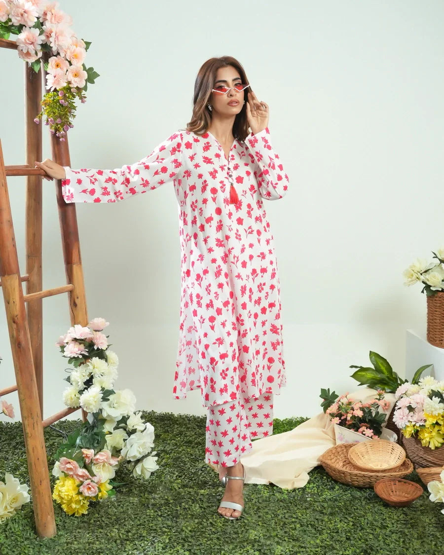 Dhaga Stitched 2 Piece Lawn Collection'2025-Matching separate 0048