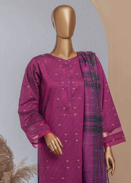 Damask By HZ Stitched 3 Piece Gold Jacquard Eid Edit Collection-DBJ-042