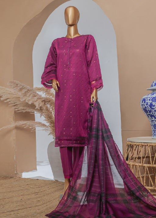 Damask By HZ Stitched 3 Piece Gold Jacquard Eid Edit Collection-DBJ-042