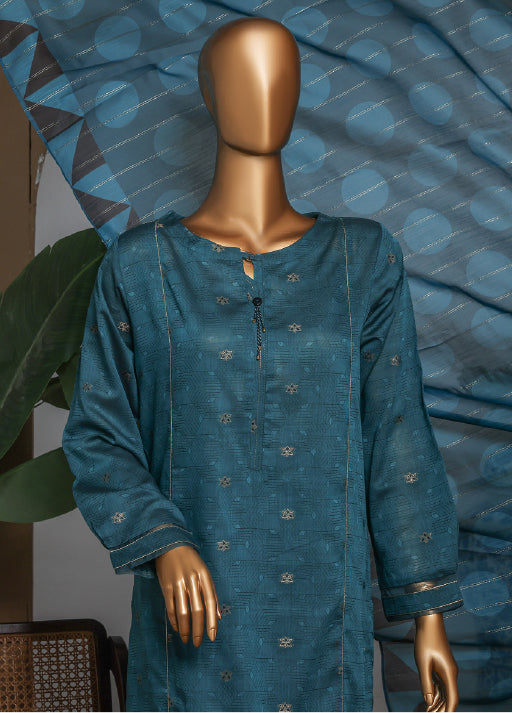 Damask By HZ Stitched 3 Piece Gold Jacquard Eid Edit Collection-DBJ-045