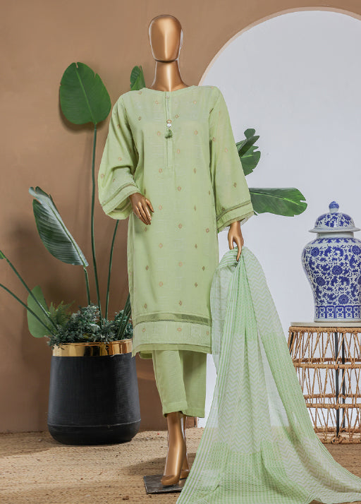 Damask By HZ Stitched 3 Piece Gold Jacquard Eid Edit Collection-DBJ-050