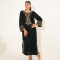 Velvet Saga By Kross Kulture Stitched Embroidered Velvet Shirt Suit-0001865-SML-BGR