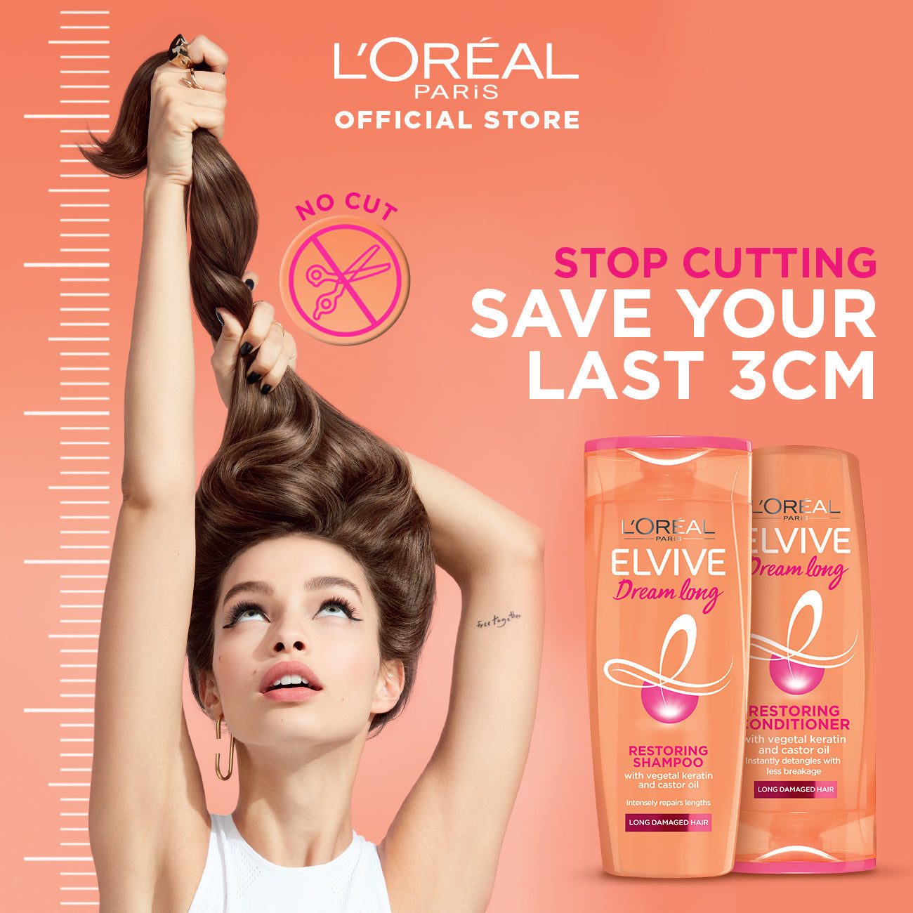L'Oreal Paris Elvive Dream Long Resorting Shampoo 175Ml
