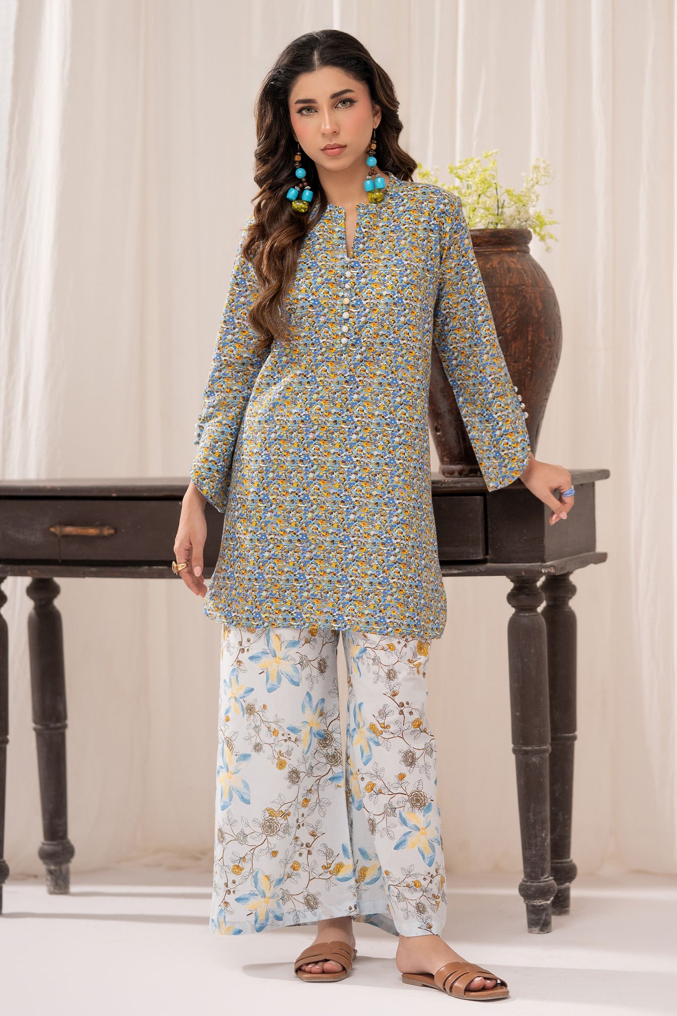 Daily Pret By Dor Stitched Co Ords Printed Vol-03 Suit-DPEC3-05-Multi