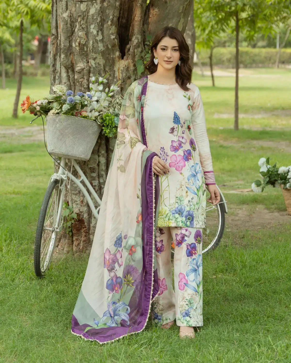 Gul Bahar By Inara Stitched 3 Piece Summer Suit-FREESIA DR-09