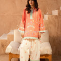 Nairah Co Ords Summer Ramadan Edit Suit-CORAL GARDEN
