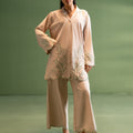 Nairah Co Ords Summer Solids Suit-Dewy Beige