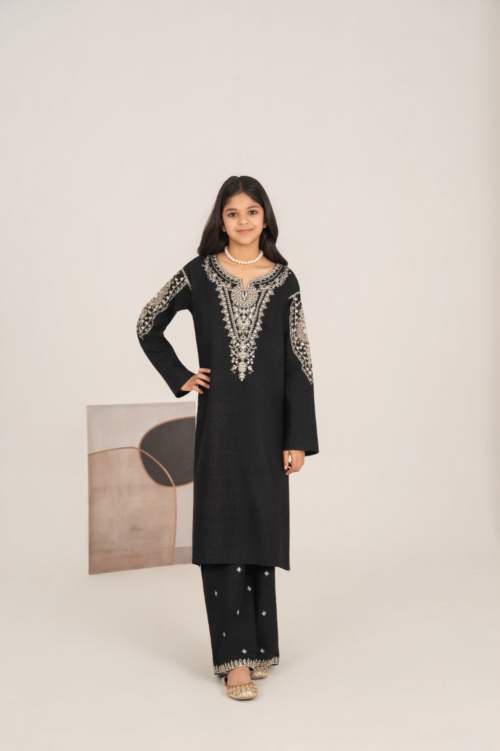 Khayat Stitched 2 Piece Winter Kids Suit-Noireen