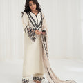 Charaghan By Qariney Stitched 3 Piece Winter Vol-02 Suit-Ivory