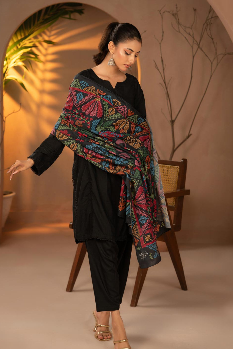 Tng By Md Stole Collection-Kashida Kaari Stole