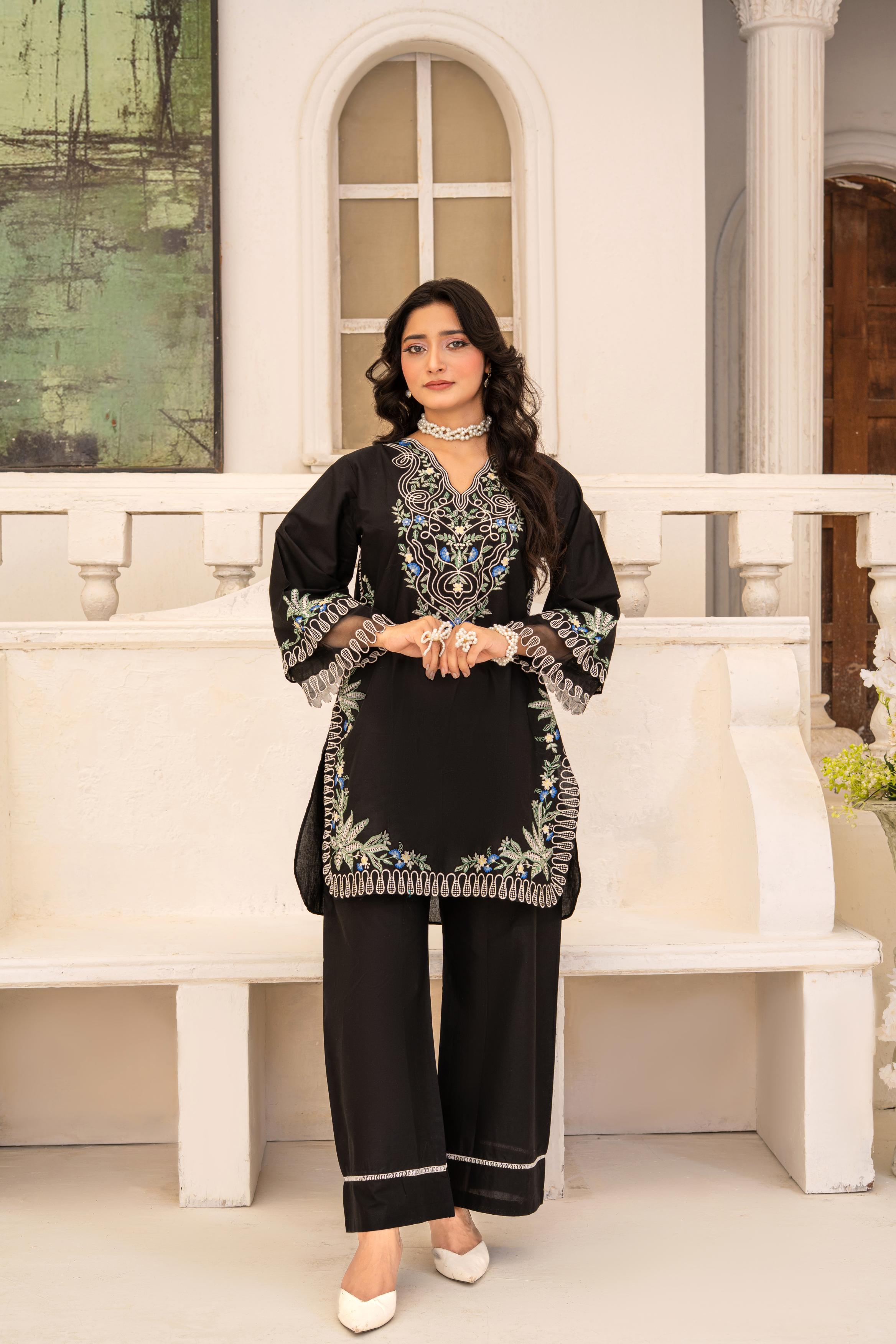 Sada Bahar By Abeera Stitched 2 Piece Emb Premium Cotton Suit-SB-05