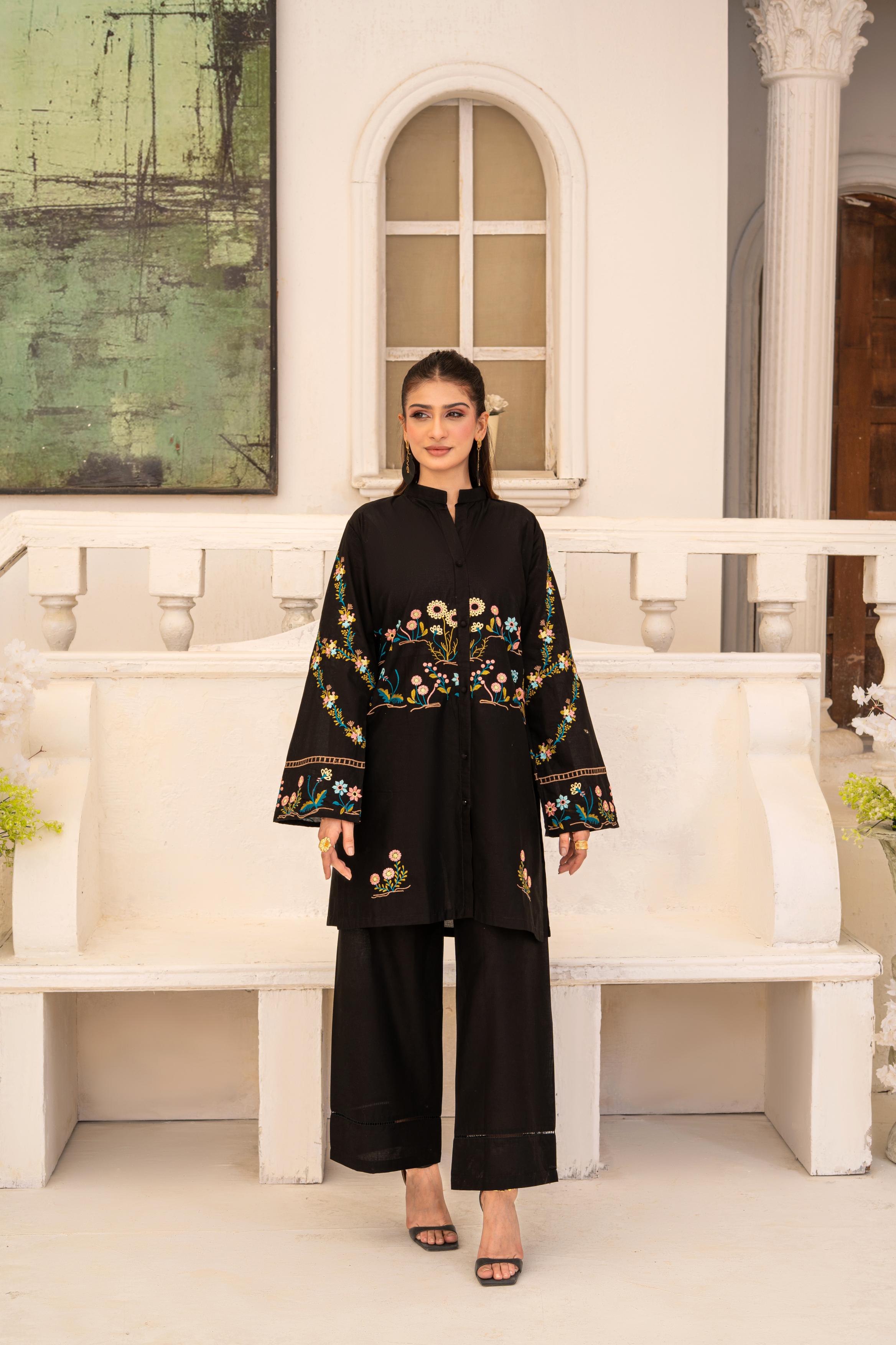 Sada Bahar By Abeera Stitched 2 Piece Emb Premium Cotton Suit-SB-08