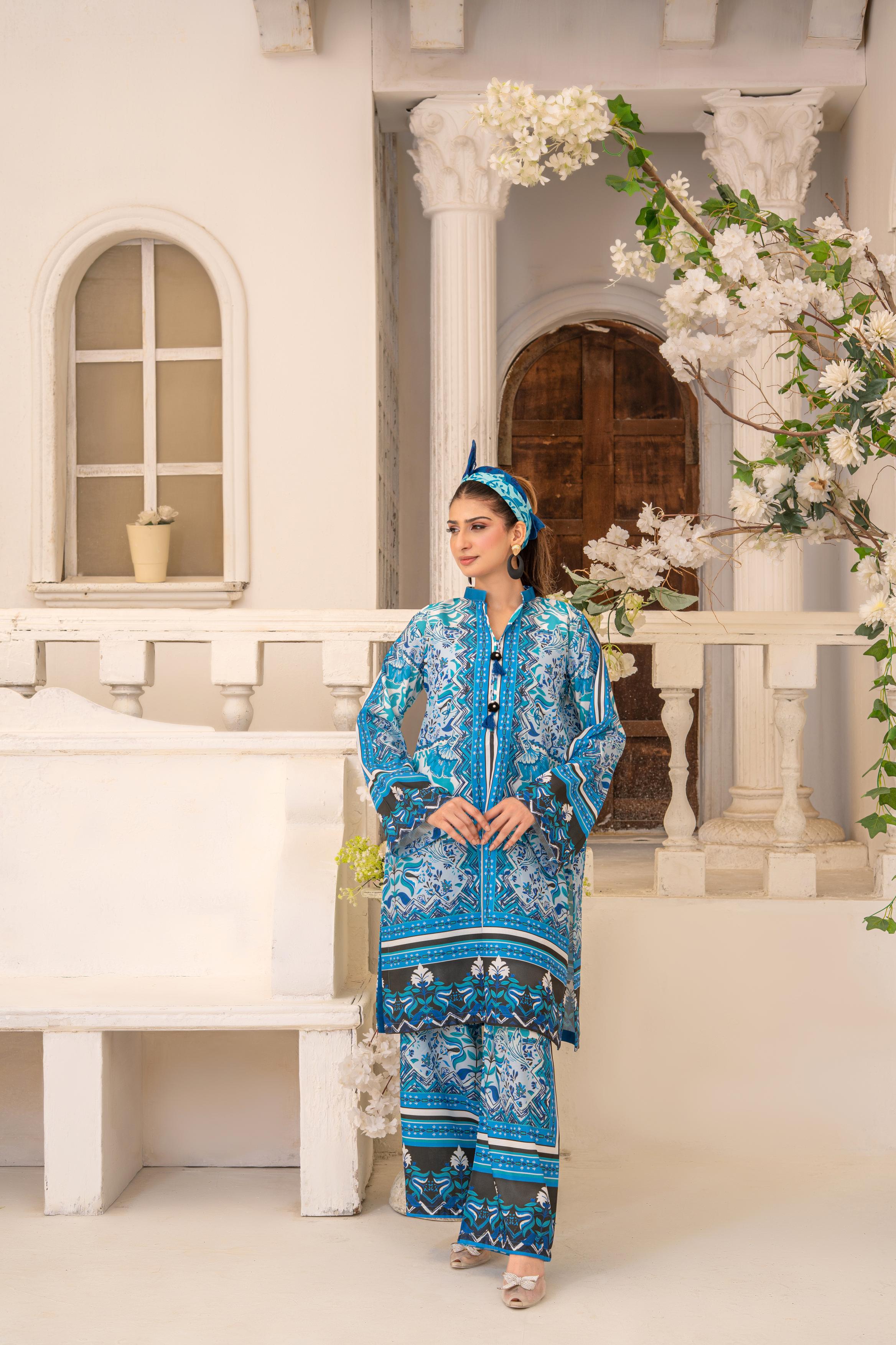 Zar E Gul By Abeera Stitched 2 Piece Poly Lawn Suit-ZG-02