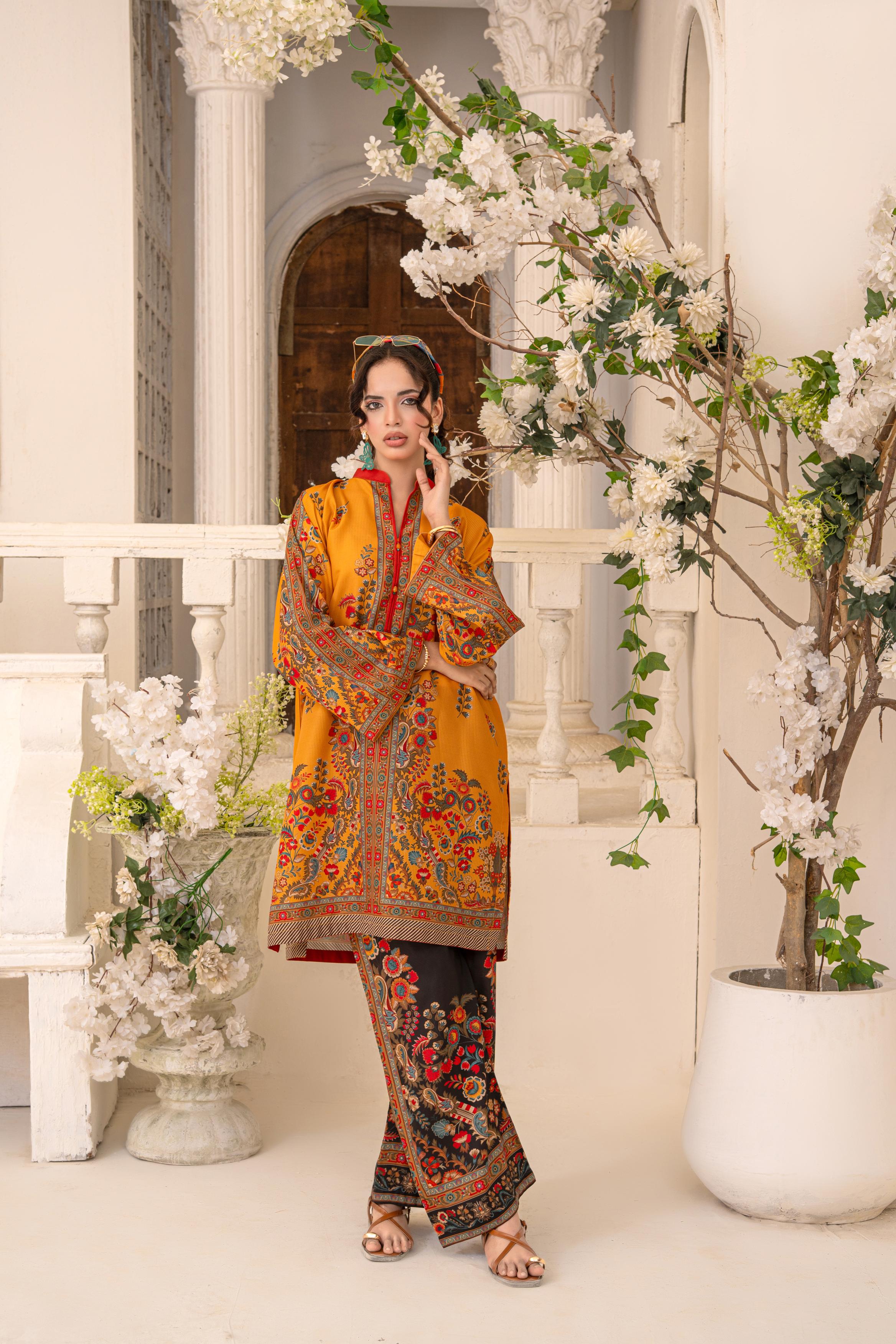 Zar E Gul By Abeera Stitched 2 Piece Poly Lawn Suit-ZG-03