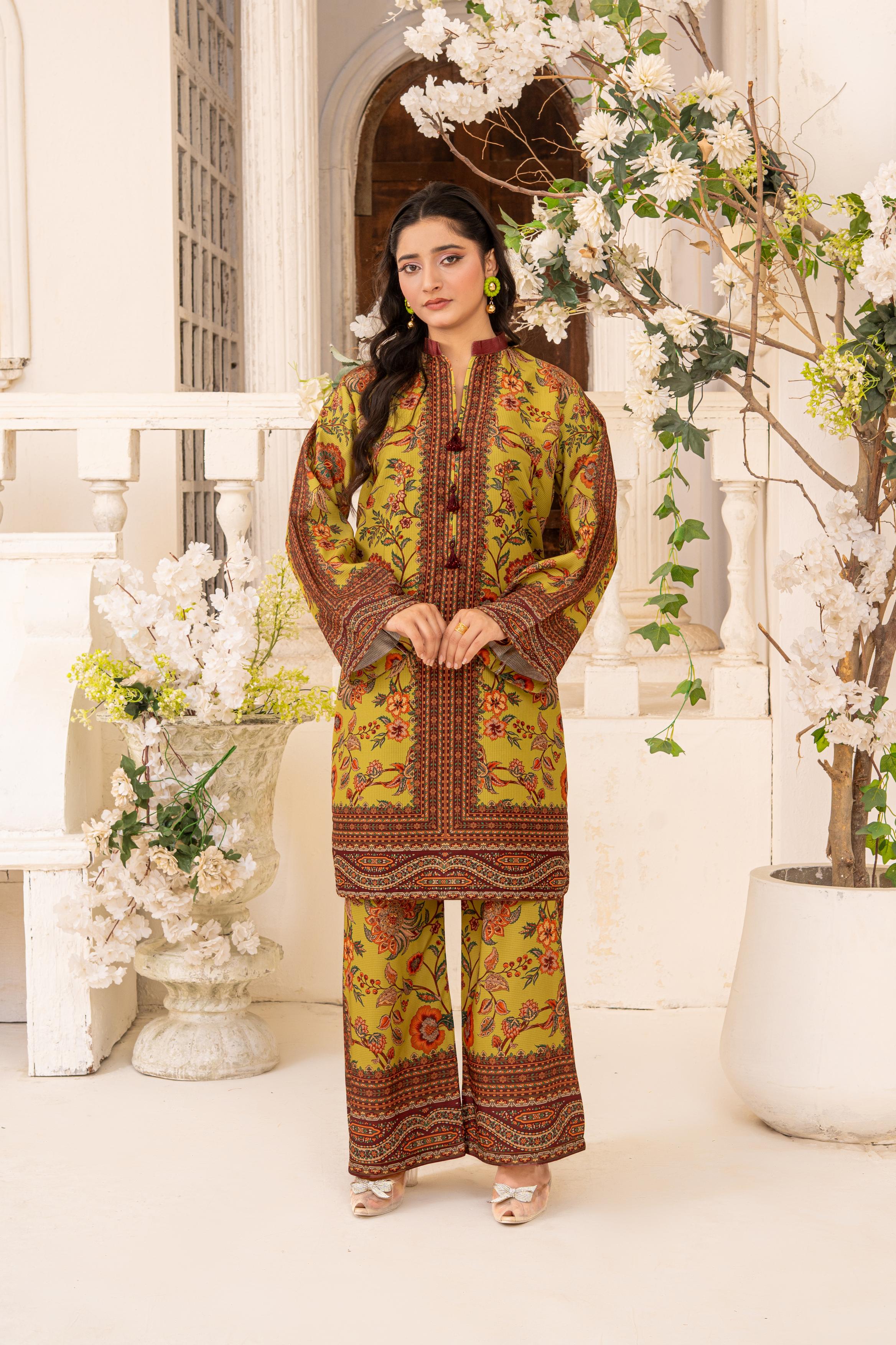 Zar E Gul By Abeera Stitched 2 Piece Poly Lawn Suit-ZG-08