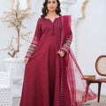 Threads & Weaves Stitched 3 Piece Pret Emb Viscose Collection-09