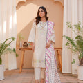 Threads & Weaves Stitched 3 PC - Embroidered Karandi Pret-01