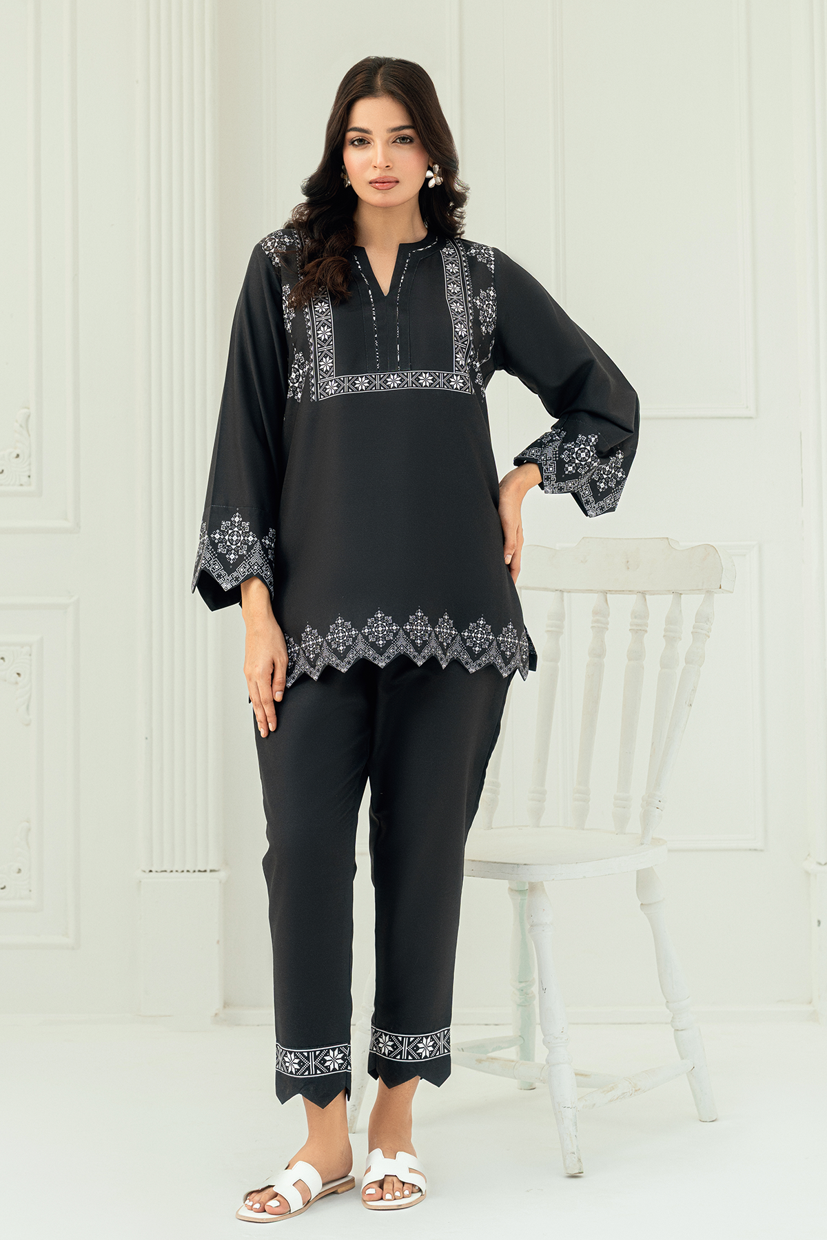 Nairah Stitched Co Ords Summer Suit-Ziva